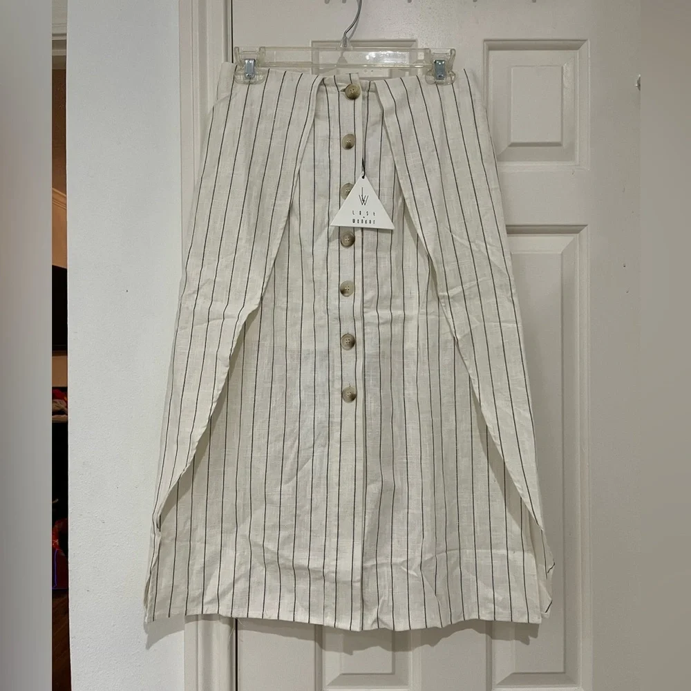 NWT Lost + Wonder Linen and Cotton Stripe Skirt size small - Picture 6 of 10